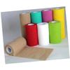 PartyKindom Athletic Self Adherent Tape 7.5x450cm Elastic Wrap Bandages Red Cotton Comfortable Easy to Use for Home view 2