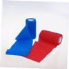 PartyKindom Athletic Self Adherent Tape 7.5x450cm Elastic Wrap Bandages Red Cotton Comfortable Easy to Use for Home view 3