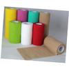 PartyKindom Athletic Self Adherent Tape 7.5x450cm Elastic Wrap Bandages Red Cotton Comfortable Easy to Use for Home view 4
