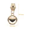 Veemoon 10pcs Heart Shape Zipper Pulls Replacement Sliders for Jackets and Bags Gold Zipper Puller Helper view 2
