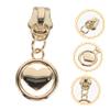 Veemoon 10pcs Heart Shape Zipper Pulls Replacement Sliders for Jackets and Bags Gold Zipper Puller Helper view 3