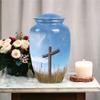 Cross Memorial Urns for Human Ashes Adult Male - Large Funeral Urn for Human Ashes Adult Female - Cremation Ashes 10 inch view 4