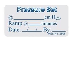 150/ROLL, 1" X 2" Pressure Set Label, MES Part # 2506, 150/roll