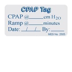 1" X 2" Label CPAP Tag MES Part # 2505, 150/roll