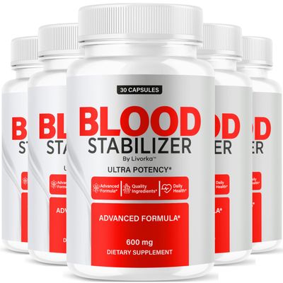 (5 Pack) Blood Stabilizer Advanced Blood Formula Capsules, Original Blood Stabilizer Supplemen All Natures Pills - Maximum Strength, BloodStabilizer Premium Vitamin Reviews, 150 Capsules for 5 Months