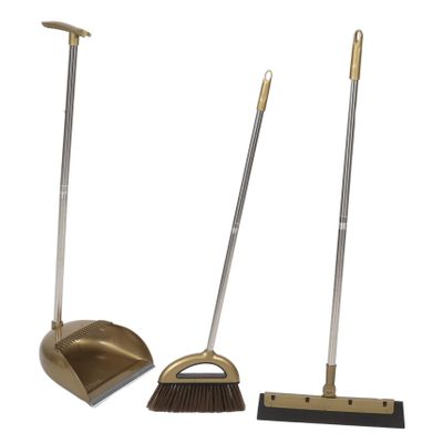 PACKOVE Upgrade Broom and Dustpan Set for Home and Office Long Handle for Easy Cleaning Compact Design with Sturdy Materials for Indoor and Outdoor Use