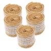 Artibetter 5rolls Decorative Lace and Jute Ribbons for Crafts Wrapping and Party Decorations Versatile and Easy to Use for Weddings and Special Occasions view 1