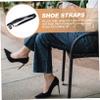 PartyKindom 1pair High-heels - Straps Pu for Secure Shoe Fit Elegant Design for Women Footwear Prevents Heel Slipping and Provides Comfort view 2