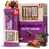 ToYou Gluten Free Chewy Fruit and Nut Bars - Healthy Protein Snacks | Salted Caramel Dark Chocolate - 1.41 Ounce (Pack of 12) | Soft Chewy, Fiber-Packed Granola Bars for Adults and Kids, Made with Natural Ingredients view 1