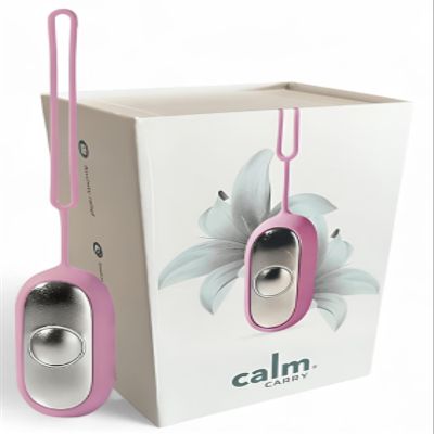 Glowco CalmCarry Sleep Aid Device Handheld Microcurrent Relaxation Tool, Supports Calm, Focus & Gentle Relief, USB Rechargeable, Portable Wellness Device for Adults & Kids | Pink Calm Carry