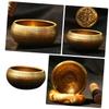 DECHOUS Tibetan Bowl Set Accessories Handcrafted Meditation Sound Bowl for Home Use Zen Singing view 2