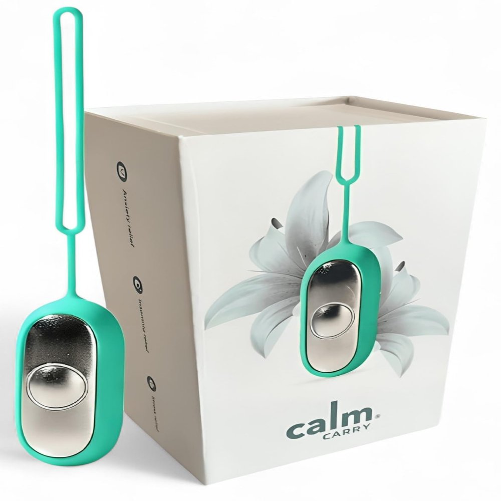 Glowco CalmCarry Sleep Aid Device Handheld Microcurrent Relaxation Tool, Supports Calm, Focus & Gentle Relief, USB Rechargeable, Portable Wellness Device for Adults & Kids | Teal Calm Carry