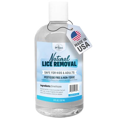 Safe Natural Lice Treatment for Kids & Adults | Gentle, Non-Irritating Lice Shampoo That Kills Eggs and Lice on All Hair Types | Dimethicone Safely Suffocates | 8oz Treats 1-2 People