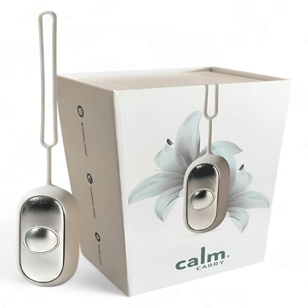 Glowco CalmCarry Sleep Aid Device Handheld Microcurrent Relaxation Tool, Supports Calm, Focus & Gentle Relief, USB Rechargeable, Portable Wellness Device for Adults & Kids | Gray Calm Carry
