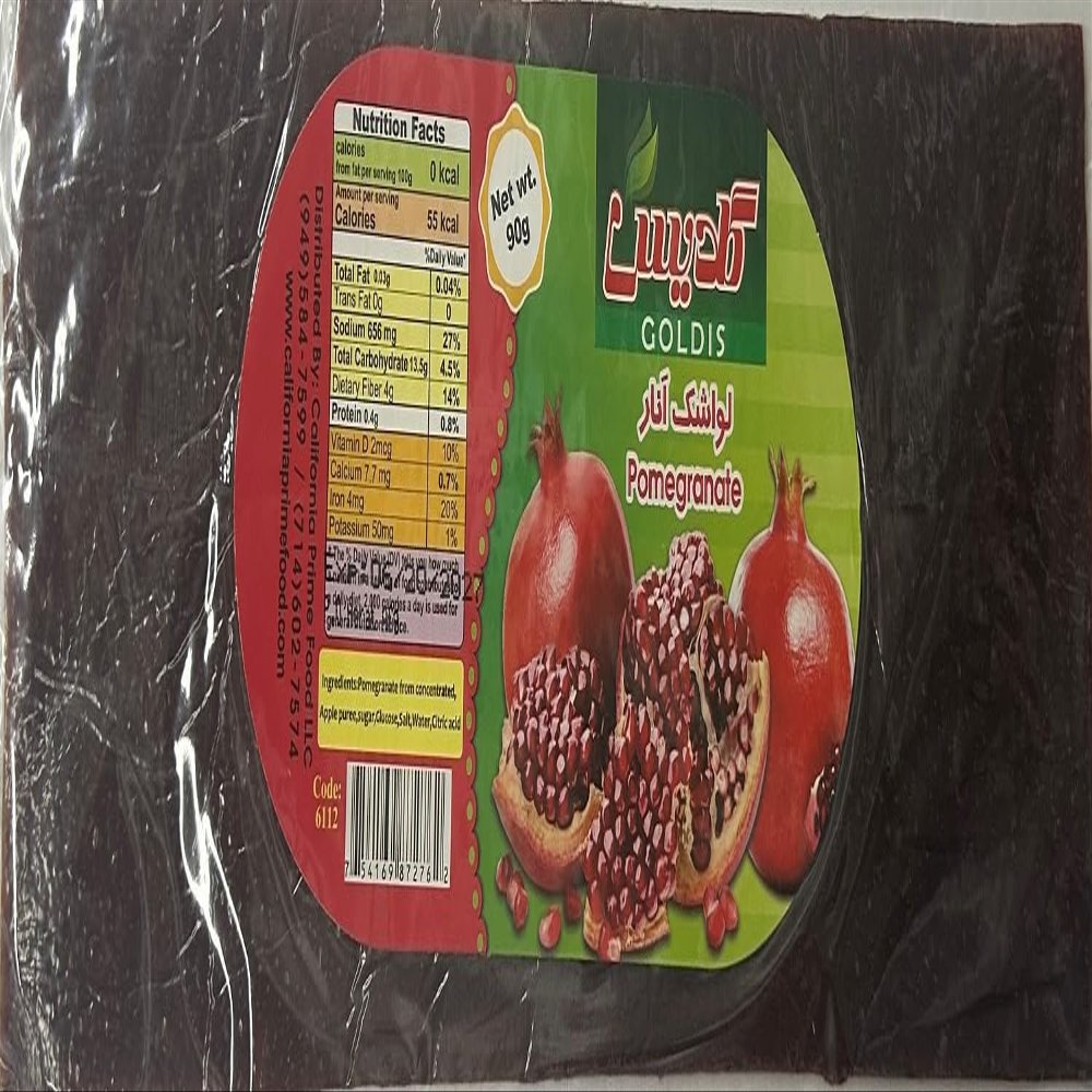 Lavashak Pomegranate Fruit Sheet pack of 5, Lavashak Anar