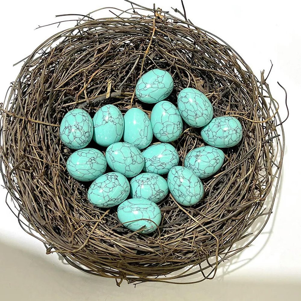 100pcs Lots Artificial Turquoise Stone Gemstone Sphere Massager Egg