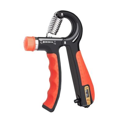 5-60Kg Adjustable Heavy Gripper Fitness Hand Exerciser Grip Wrist Training Increase Strength Spring Finger Pinch Carpal Expander(Count-Orange)