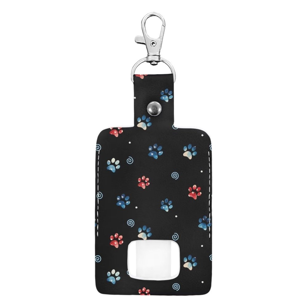 Yorontervo Asthma Inhaler Holder Carrying Holder for L-Shaped Inhalers PU Leather Protective Travel Handy Mini Holster for Men,(Inhaler Not Included),Dog Paws