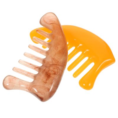 PACKOVE 2pcs Hair Massager Comb Scraping Combs for Head Scalp Shoulder Neck Pain Relief
