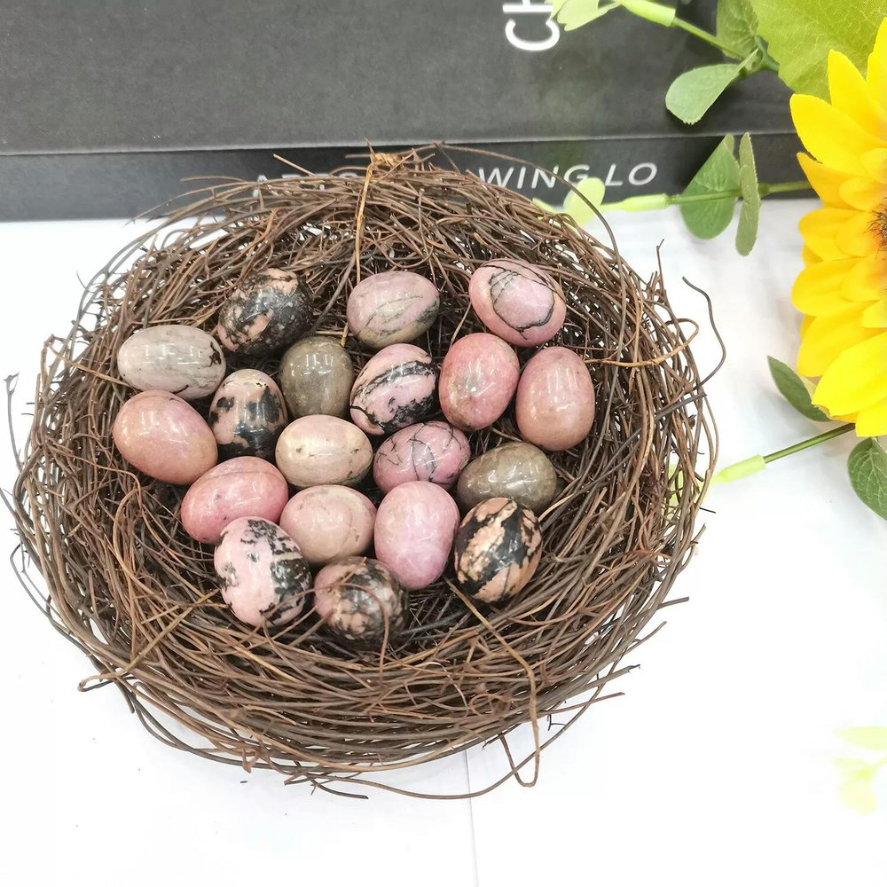 100pcs Lots Natural Rhodochrosite Stone Gemstone Sphere Massager Egg