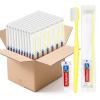 HOIQIRY Yellow Disposable Toothbrushes with Toothpaste - Pack of 500,Individually Wrapped Single Use Travel Toothbrushes Kit Bulk for Homeless,Guests,Hotel,Dentist view 1
