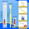 HOIQIRY Yellow Disposable Toothbrushes with Toothpaste - Pack of 500,Individually Wrapped Single Use Travel Toothbrushes Kit Bulk for Homeless,Guests,Hotel,Dentist view 4