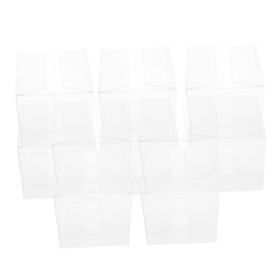 Cabilock 50pcs Plastic Folding Boxes Rectangular Cake Gable Boxes for Gifts Party Favors Candy Cookies