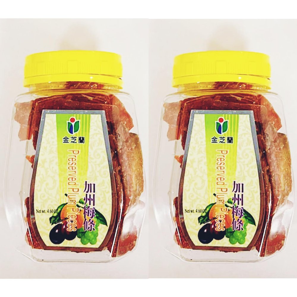 Preserved Chinese Plum Pieces, 4.6 oz, Pack of 2