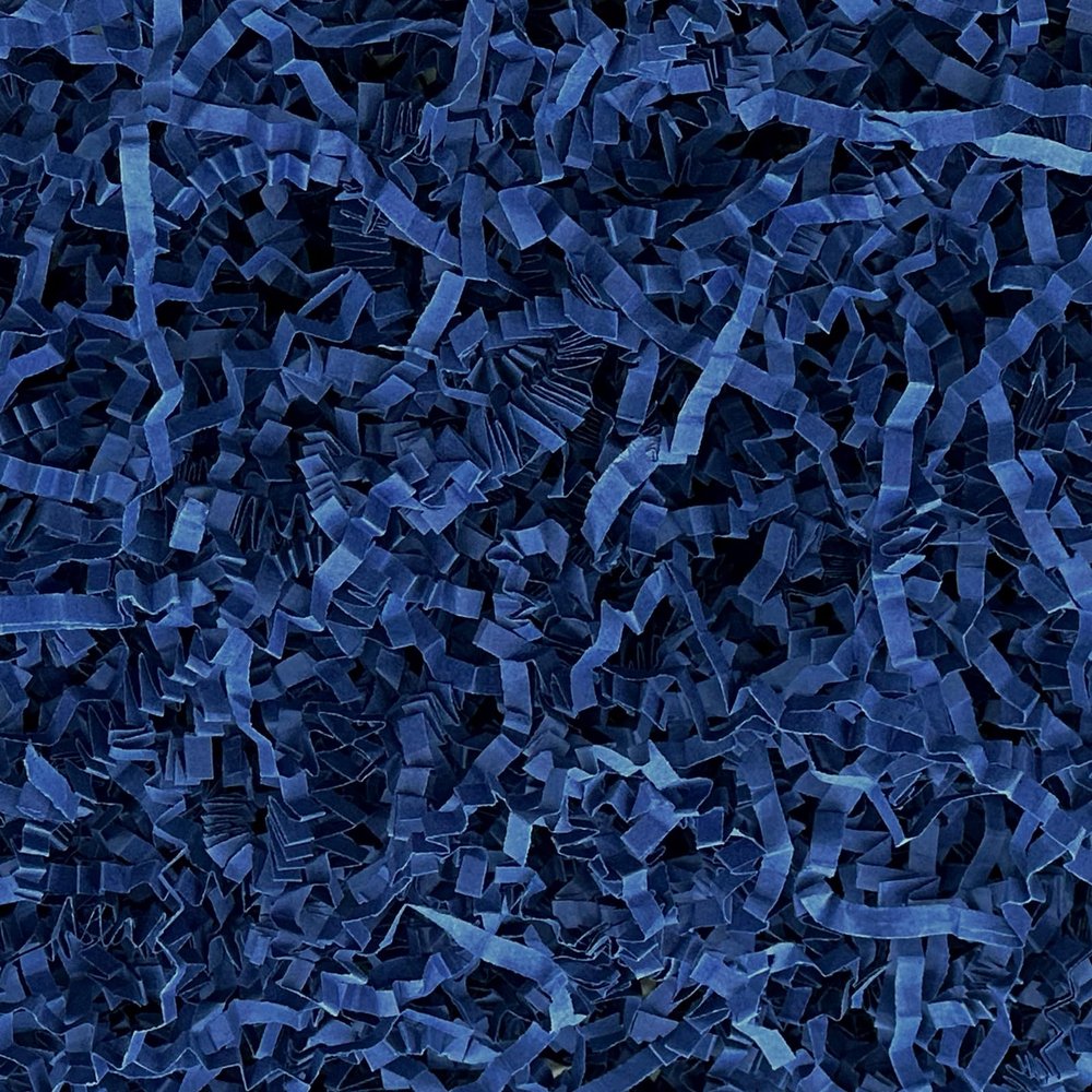 Corlcol 200g(7oz) Crinkle Paper Filler for Gift Baskets Box Confetti Paper Shreds Decoration Stuffing for Father's Day, Weddings, Anniversaries, Christmas (Navy Blue)