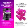 Bounce Pro Pre Workout Gummies 30 Vegan Chewable Gummies with Caffeine, Lions Mane & L-Theanine for Energy, Focus & Endurance Mushroom Preworkout for Men & Women Black Razz Flavor view 3