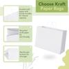 MESHA Gift Paper Bags White 300 PACK 16x6x12 White Large Shopping Kraft Bags Bulk with Handles Reusable for Business,Grocery,Birthday,Wedding,Kids Party,Favors view 3