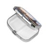 Landscape with a Traditional Windmill Pill Box 2 Compartment Square Portable Pill Case for Pocket or Purse Pill Holder Weekly Pill Organizer Decorative Metal Medicine Vitamin Organizer Travel Gift view 3
