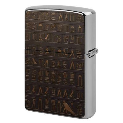 Ancient Egyptian Hieroglyph Lighter Case Fashionable Pocket Lighter Holder, Durable Protective Cover for Lighters