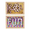 2-Pack Reversible Sequin Sensory Wall Panel for Kids 16" x 12" Interactive Tactile Sequin Fabric with Wood Frame, Ideal for Sensory Play, Calming & Therapeutic Use, Christmas Gift view 1