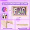 2-Pack Reversible Sequin Sensory Wall Panel for Kids 16" x 12" Interactive Tactile Sequin Fabric with Wood Frame, Ideal for Sensory Play, Calming & Therapeutic Use, Christmas Gift view 4