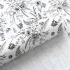 Yarcony Black and White Wrapping Paper, Floral Gift Wrapping Paper Roll, Elegant Black Lined Flowers Gift Wrap for Birthday,Wedding, Baby Shower,Christmas,Bridal Shower,Mother's Day (17 In X 16.5 Ft) view 1
