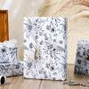 Yarcony Black and White Wrapping Paper, Floral Gift Wrapping Paper Roll, Elegant Black Lined Flowers Gift Wrap for Birthday,Wedding, Baby Shower,Christmas,Bridal Shower,Mother's Day (17 In X 16.5 Ft) view 2
