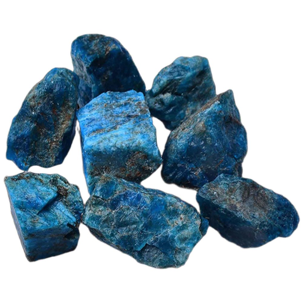 beisup Blue Apatite Raw Crystals, 2.2lb/1000g Natural Healing Crystal Rough Rocks, Stones for Tumbling, Cabbing, Polishing, Wire Wrapping, Wicca & Reiki