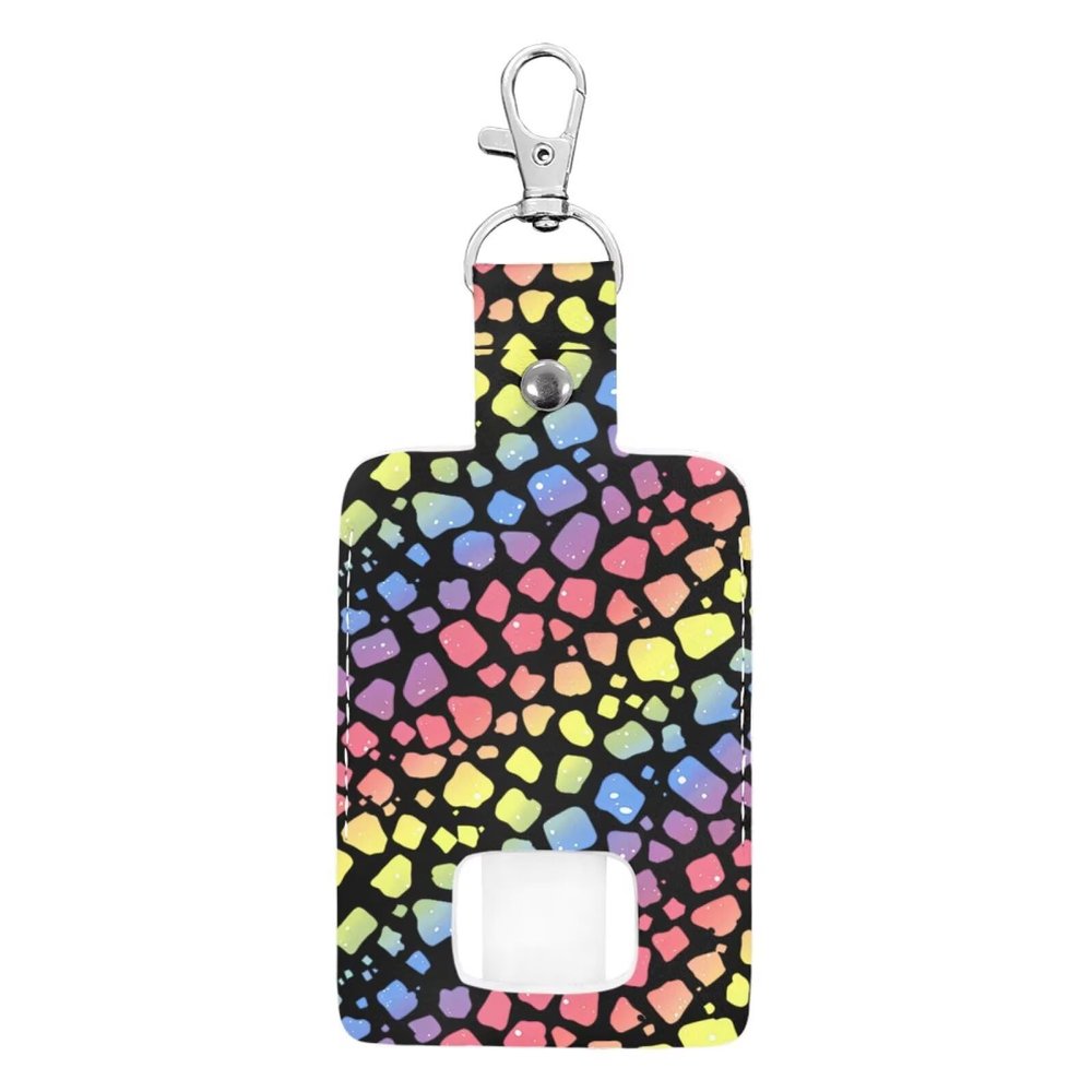 Yorontervo Inhaler Storage Case,Inhaler Keychains Holder with Metal Buckle for Daily Use,School,Hiking,Travel, Inhaler Not Included,Colorful Terrazzo
