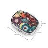 YIGOAOIU Metal Silver 2 Compartment Pill Box Pocket Portable Mini Travel Pill Case Square Decorative Medicine Box Vitamin Pill Organizer with Seven Ladybugs and Flowers view 3