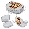 Small Pill Box Travel Pill Case with 2 Compartments Portable Pills Container The Silent Monkey Pills Organizer Vitamin Organizer Fish Oil Box Pocket Medicine Organizers view 2