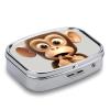 Small Pill Box Travel Pill Case with 2 Compartments Portable Pills Container The Silent Monkey Pills Organizer Vitamin Organizer Fish Oil Box Pocket Medicine Organizers view 3