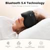 AHUIARGY Ice Silk Sleep Mask with Headphones, Sleep Headphones for Side Sleeper with 3D Cups, Bluetooth 5.4 Sleeping Eye Mask, Total Blackout Sleeping Headphones for Women Men(Black) view 3