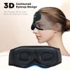 AHUIARGY Ice Silk Sleep Mask with Headphones, Sleep Headphones for Side Sleeper with 3D Cups, Bluetooth 5.4 Sleeping Eye Mask, Total Blackout Sleeping Headphones for Women Men(Black) view 4