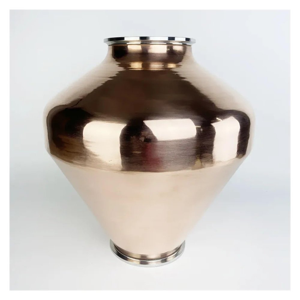 ROUPWKWO 30L 6" OD167mm Copper Onion Head for Homebrewing,Height 450mm,Thickness 1.5mm