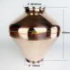 ROUPWKWO 30L 6" OD167mm Copper Onion Head for Homebrewing,Height 450mm,Thickness 1.5mm view 2