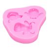 Farm Animal Silicone Fondant Pattern Farm Animal Head Fondant Farm Animal Fondant Silicone for Cake Decorating Chocolate Candy Sugar Craft with Easy Release Reusable Food Grade view 2