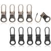 10 Pcs Zipper Pull Replacement Handle Small Zippers Detachable Clothing Zipper Hole Head Handle Fixer Tab Repair for Jacket Pants Coat Shoes Suitcase (2 Color) view 1