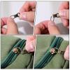 10 Pcs Zipper Pull Replacement Handle Small Zippers Detachable Clothing Zipper Hole Head Handle Fixer Tab Repair for Jacket Pants Coat Shoes Suitcase (2 Color) view 2