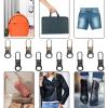 10 Pcs Zipper Pull Replacement Handle Small Zippers Detachable Clothing Zipper Hole Head Handle Fixer Tab Repair for Jacket Pants Coat Shoes Suitcase (2 Color) view 3